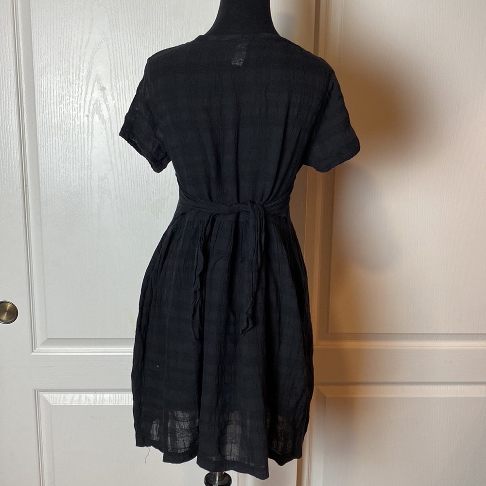 VINTAGE BLACK CHECKERED BABY DOLL TWO WAY DRESS - Picture 3 of 6